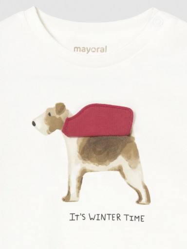 Mayoral Camiseta M/L Aplique Play 16-02019-026 Nata [3]