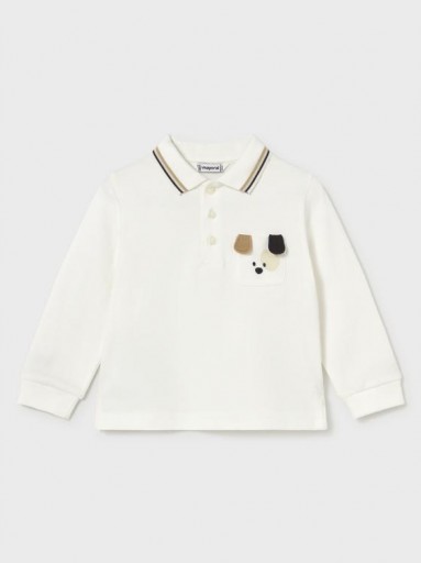 Mayoral Polo M/L Liso Detalles 16-02105-038 Nata [0]