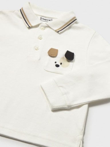 Mayoral Polo M/L Liso Detalles 16-02105-038 Nata [2]