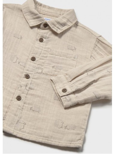 Mayoral Camisa M/L Bambula 16-02111-003 Dark Tofu [2]
