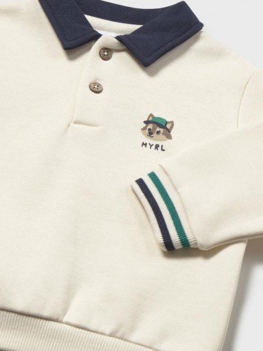 Mayoral  Pullover Cuello Polo 16-02419-082 Tofu [4]
