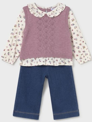 Mayoral Conjunto Pantalón Chaleco Unido 16-02536-016 Violeta [1]