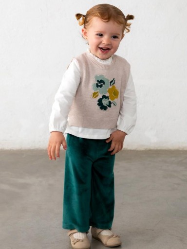Mayoral Conjunto Pantalón Chaleco Tricot 16-02559-041 Nenúfar [0]