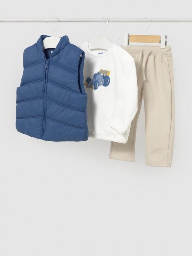 Mayoral Conjunto Pantalón Pullover Chaleco 16-02687-092 Indigo [0]
