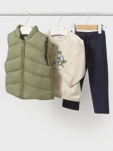 Mayoral Conjunto Pantalón Pullover Chaleco 16-02687-093 Laurel [0]