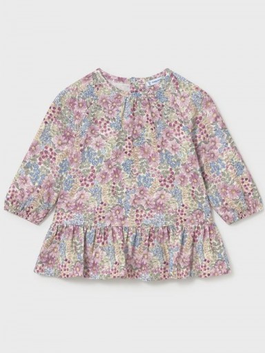 Mayoral Vestido Bambula Estampado 16-02940-016 Malva [1]