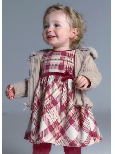 Mayoral Vestido Cuadros 16-02944-021 Framboise
