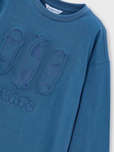 Mayoral Camiseta M/L Embossed Tablas 16-04004-076 Glaciar [3]