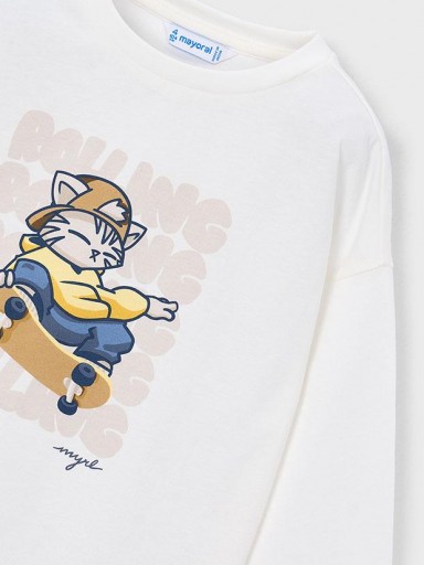 Mayoral Camiseta M/L Rolling 16-04005-081 Nata [3]