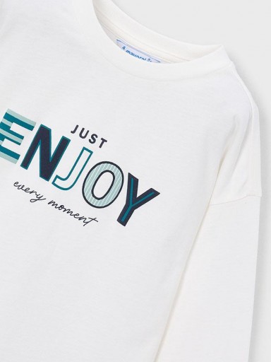 Mayoral Camiseta M/L Puff Print 16-04007-090 Nata [4]