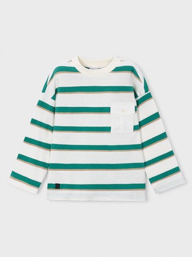 Mayoral Camiseta M/L Rayas 16-04008-067 Tofu.Acacia [1]