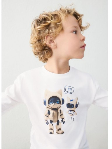 Mayoral Camiseta M/L Robot 16-04014-035 Nata [0]