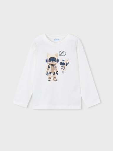 Mayoral Camiseta M/L Robot 16-04014-035 Nata [2]