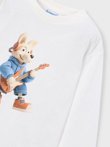 Mayoral Camiseta M/L Animal 16-04017-086 Nata [4]