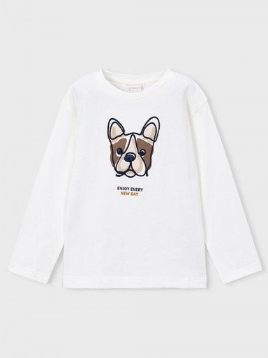 Mayoral Camiseta M/L Bordado 16-04022-068 Nata [0]