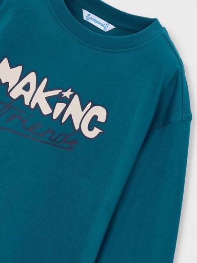 Mayoral Camiseta M/L For Every One 16-04025-070 Océano  [2]