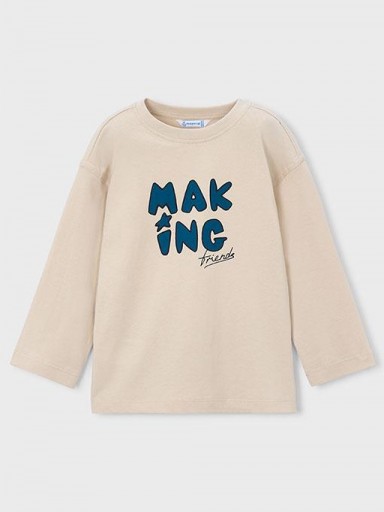 Mayoral Camiseta M/L For Every One 16-04025-071 Piedra [0]