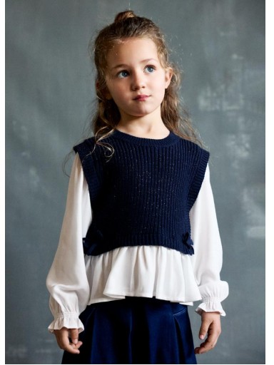 Mayoral Top Chaleco Combinado 16-04036-024 Marino [0]
