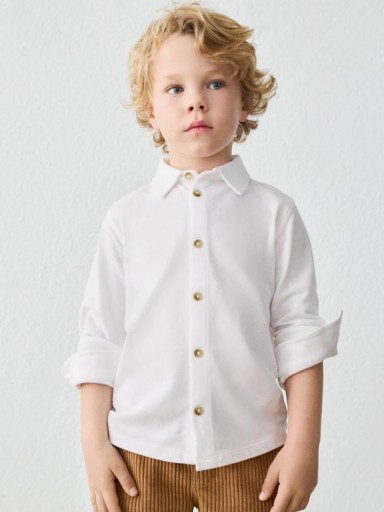 Mayoral Camisa M/L Punto Pique 16-04145-091 Blanco [0]