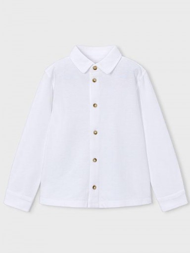 Mayoral Camisa M/L Punto Pique 16-04145-091 Blanco [1]