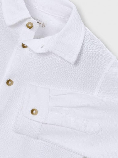 Mayoral Camisa M/L Punto Pique 16-04145-091 Blanco [3]