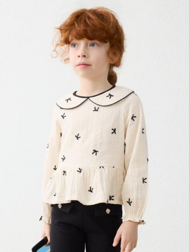 Mayoral Blusa Bordada Lazos 16-04150-030 soja [0]
