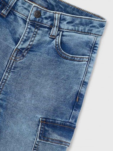 Mayoral Pantalón Soft Denim Cargo 16-04510-057 claro [3]