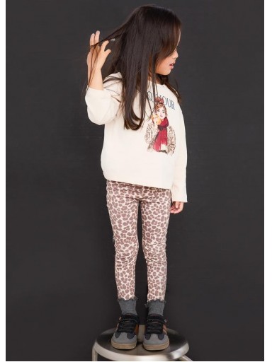 Mayoral Conjunto Leggins Punto Estampado 16-04734-075 Castaña [1]