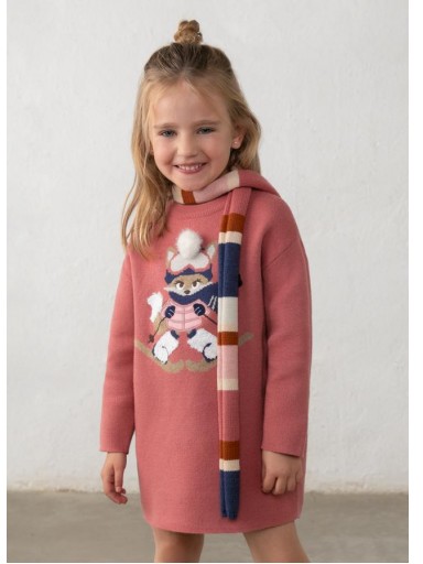 Mayoral Vestido Tricot Bufanda 16-04919-024 Rosaceo [0]