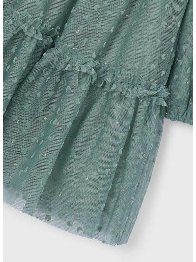 Mayoral Vestido Tull Fantasía 16-04924-032 Laurel [4]