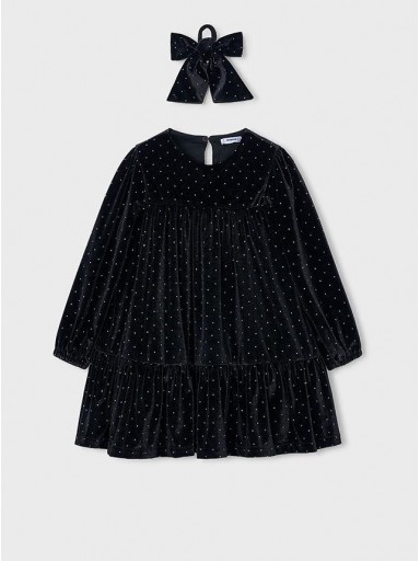 Mayoral Vestido Terciopelo Coletero 16-04930-042 Negro [0]