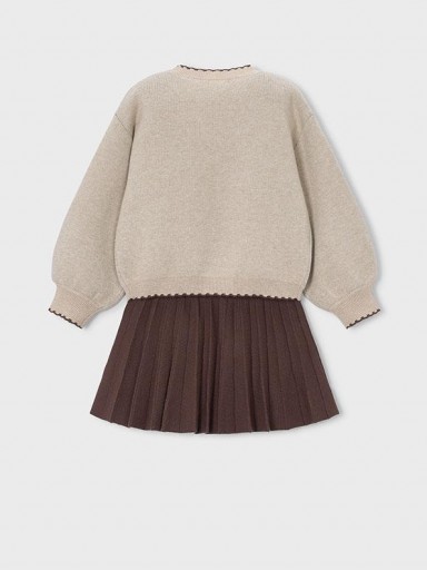 Mayoral Conjunto Falda Tricot Jacquard 16-04933-056 Cafe [3]