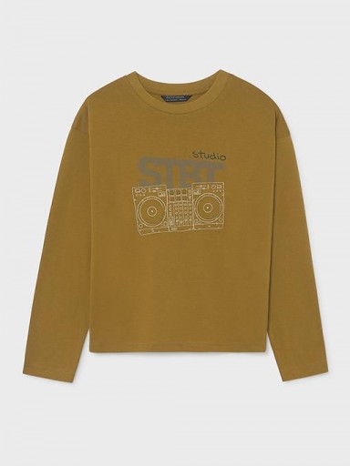 Mayoral Camiseta M/L Embossed 16-07043-044 Miel [1]