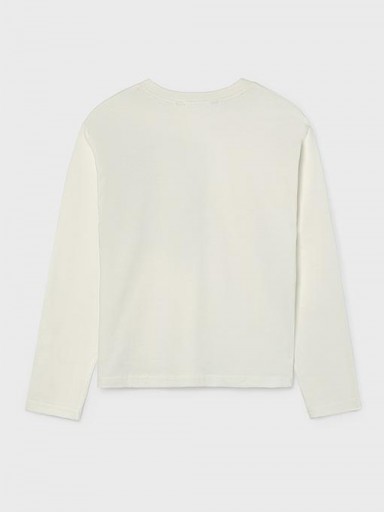 Mayoral Camiseta M/L Bolsillo 16-07046-040 Nata [1]
