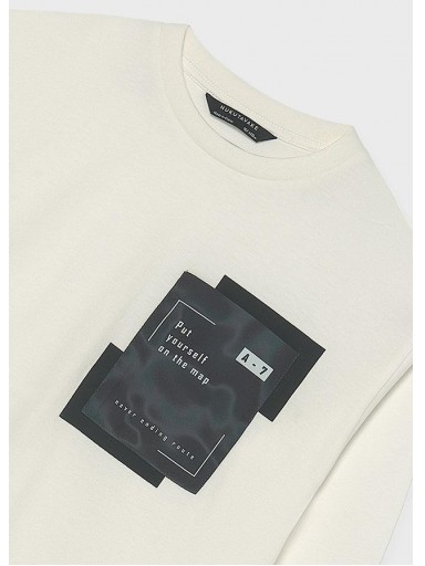 Mayoral Camiseta M/L Bolsillo 16-07046-040 Nata [2]