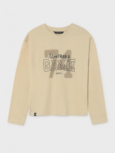 Mayoral Camiseta M/L Back Print 16-07047-046 Palmito [1]
