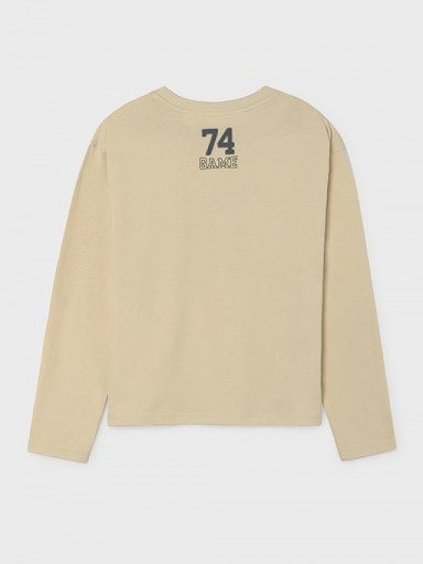 Mayoral Camiseta M/L Back Print 16-07047-046 Palmito [2]