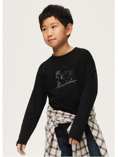 Mayoral Camiseta M/L Mini Print 16-07048-050 Negro [0]