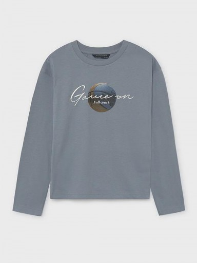 Mayoral Camiseta M/L Lettering 16-07049-056 Sky [2]