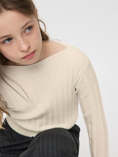 Mayoral Top Tricot Canalé 16-07066-074 Crema [1]