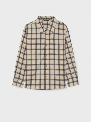 Mayoral Camisa M/L Cuadros Franela 16-07110-077 Sesamo [1]