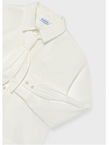Mayoral Blusa Popelín Corbata 16-07120-084 Nata  [2]