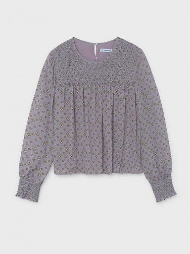 Mayoral Blusa Gasa Nido De Abeja 16-07121-089 Lavanda [1]