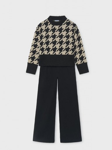 Mayoral Conjunto Pantalón Tricot Jacquard 16-07532-020 Negro [2]