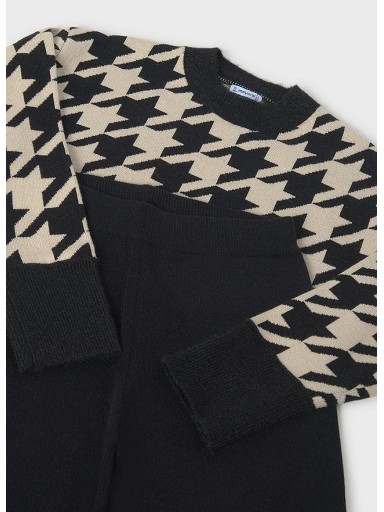 Mayoral Conjunto Pantalón Tricot Jacquard 16-07532-020 Negro [4]