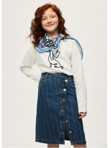 Mayoral Falda Midi Denim Rayas 16-07931-088 Medio [0]