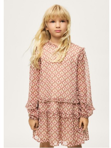 Mayoral Vestido Bambula Estampado 16-07936-045 Rosado [0]