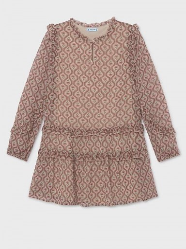 Mayoral Vestido Bambula Estampado 16-07936-045 Rosado [1]