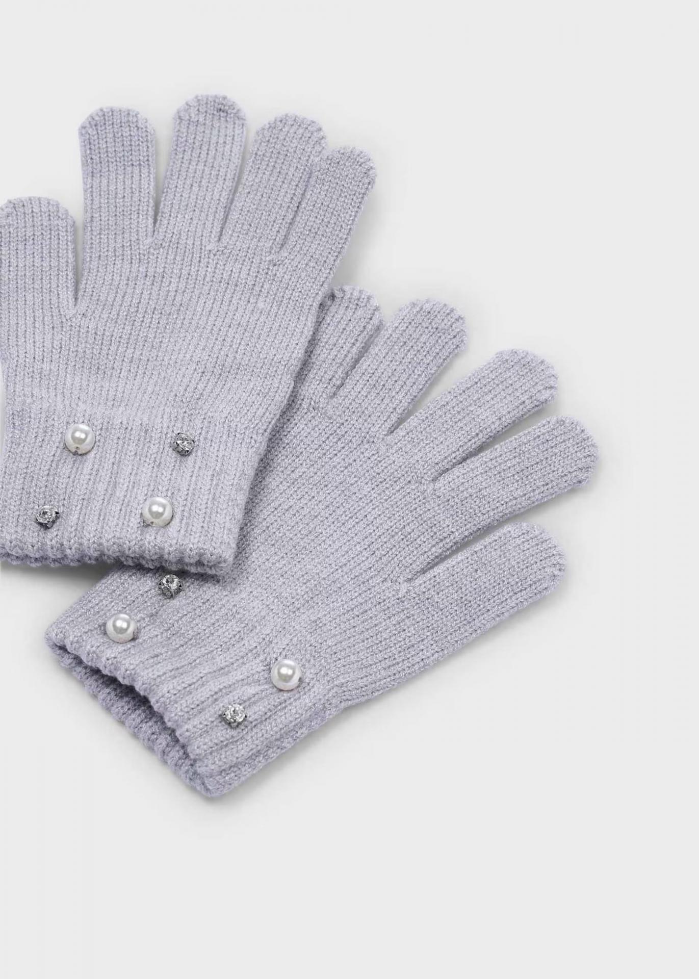 Mayoral Guantes Tricot Perlas 16-10295-086 Gris mez