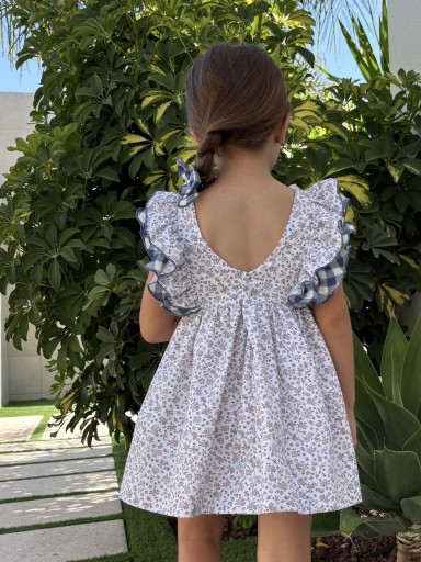Daniesty vestido "ALBA" Infantil Estampado Lazada Cuadros 002 [1]